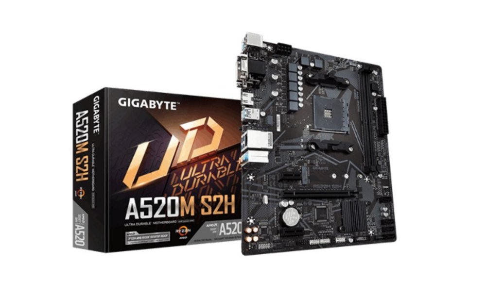 468e42f03507a598cc51d3c7c1dfe70dc5f450edbe5362ebdd04594314597b19.jpg Gigabyte A520M S2H | Socket AM4 | AMD A520 | 2xDDR4 | Micro-ATX | Moederbord - Afbeelding 1
