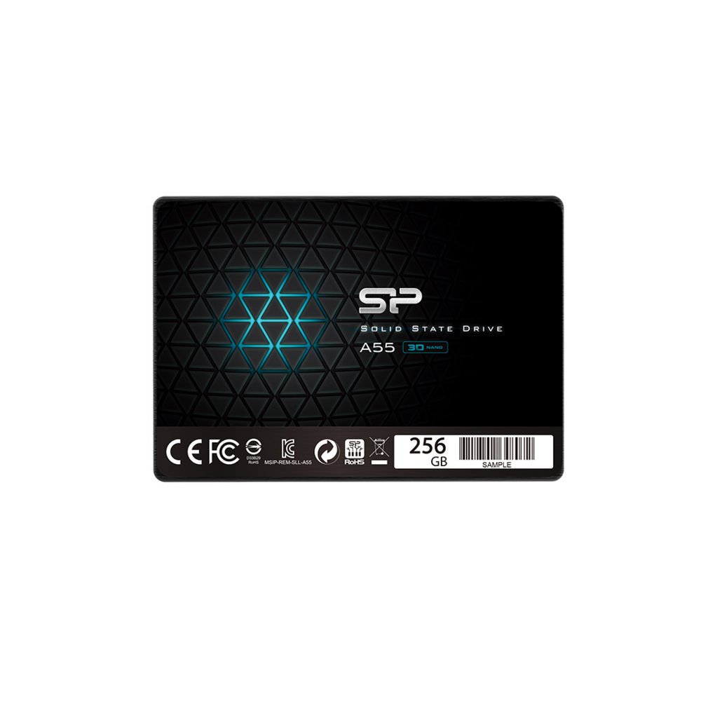 48491b568fb7928f8af39833d091da877bfba851b3992bedb6cd76b48217d37f.jpg Silicon Power A55 | 256GB SATA SSD | 2.5'' | 460MB/s Lezen | 450MB/s Schrijven - Afbeelding 1