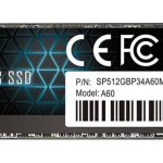Silicon Power A60 | 512GB NVMe SSD | M.2 | Gen3 | 2.200MB/s Lezen | 1.600MB/s Schrijven