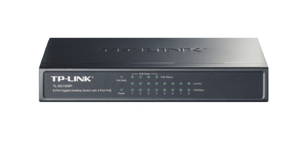 d40be183d9abb9444f01e08cd73ba57453ba2ef62db3fb5b8ad1abaafc8a327c.jpg TP-Link TL-SG1008P | 8-Poorts Gigabit Desktop Switch | 4x PoE+ | Unmanaged - Afbeelding 1