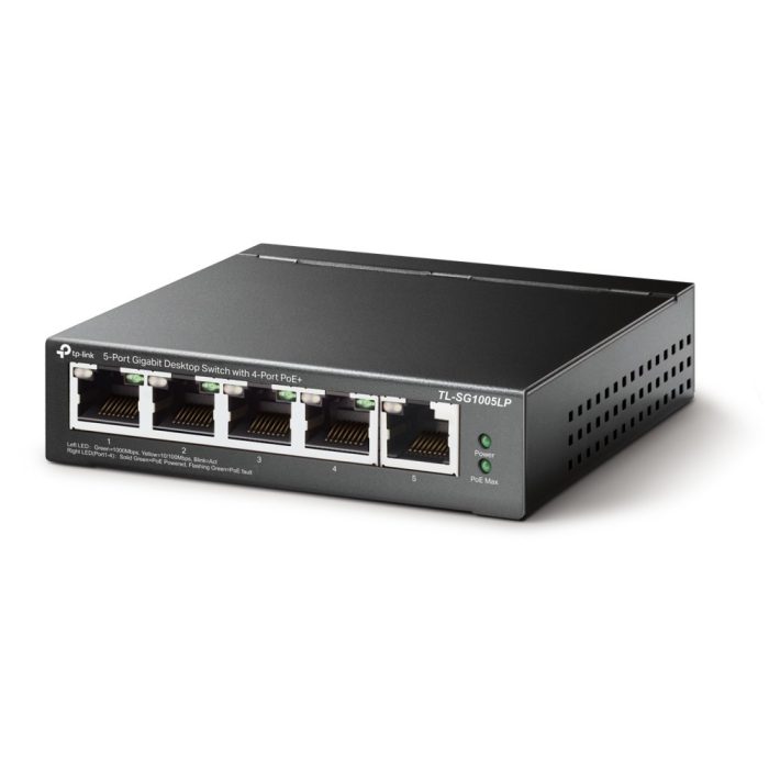 TP-Link TL-SG1005LP | Unmanaged | Gigabit Ethernet (10/100/1000 Mbps) | Power over Ethernet (PoE) - Afbeelding 2