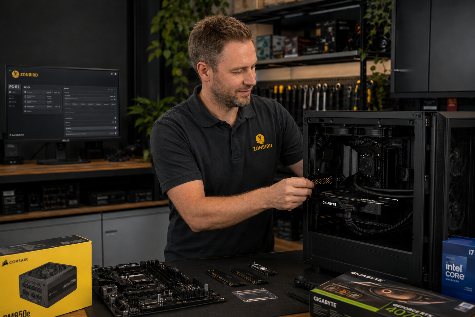 Game pc wordt zorgvuldig gebouwd en getest voordat deze wordt verzonden.