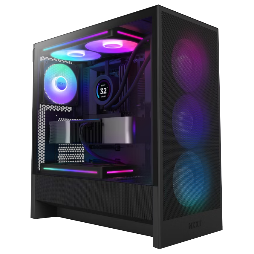 NZXT H5 Flow 2024 zwart Zonbird Game PC Defender - AMD Ryzen 7 7800X3D - Nvidia RTX 5070 - 32 GB DDR5 geheugen - 1 TB SSD - Windows 11 Pro - Afbeelding 1