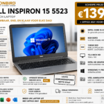 Dell Inspiron 15 5523 15.6 inch laptop met Intel Core i5-3337U, 8GB RAM, 128GB SSD en Windows 11 Pro.
