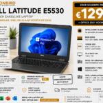 Dell Latitude E5530 15.6 inch laptop met Intel Core i5-2520M, 8GB RAM, 120GB SSD en Windows 11 Pro.