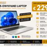 HP 15-dw1016nd 15.6 inch laptop met Intel Core i5-10210U, 8GB RAM, 256GB SSD en Windows 11 Pro.