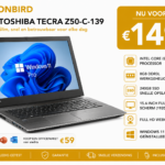 Toshiba Tecra Z50-C-139 15.6 inch laptop met Intel Core i5-6200U, 8GB RAM, 240GB SSD en Windows 11 Pro.