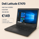 Dell Latitude E7470 refurbished laptop met Intel Core i5, 8GB RAM en 256GB SSD