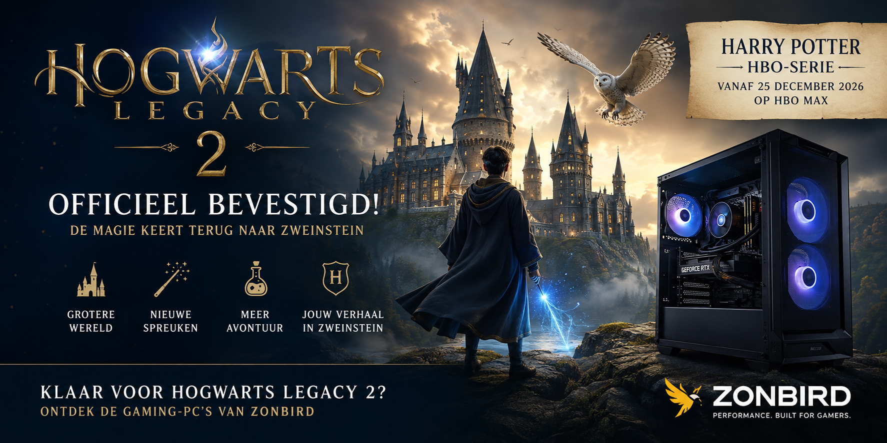 Hogwarts Legacy op gaming pc nu Hogwarts Legacy 2 officieel is bevestigd