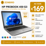 HP ProBook 450 G3 15.6 inch Laptop – Intel Core i3-6100U – 8GB RAM – 120GB SSD – Windows 11 Pro