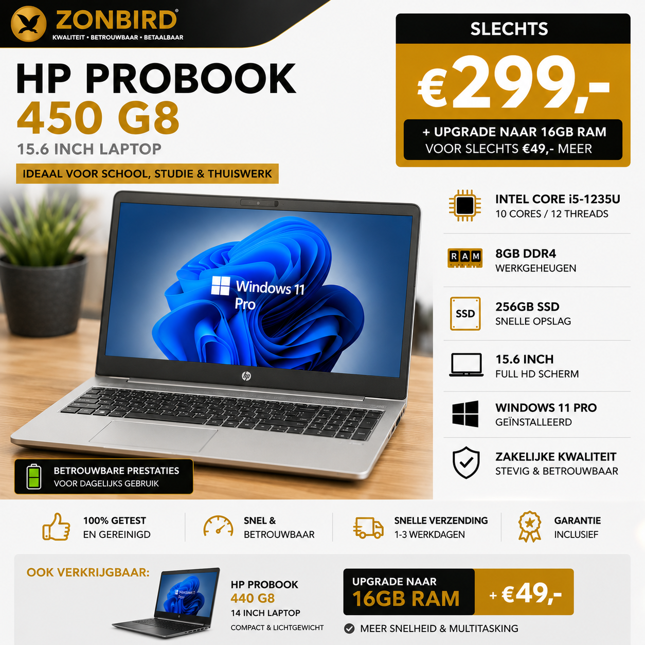HP ProBook 450 G8 15.6 inch | i5-1235U | 8GB | 256GB SSD | School Laptop HP ProBook 450 G8 15.6 inch Laptop – Intel Core i5-1235U – 8GB RAM – 256GB SSD – Windows 11 Pro