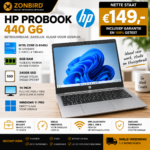 HP ProBook 440 G6 14 inch met Core i3-8145U, 8GB RAM, 240GB SSD en Windows 11 Pro
