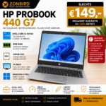 HP ProBook 440 G7 14 inch met Core i3-10110U, 8GB RAM, 240GB SSD en Windows 11 Pro
