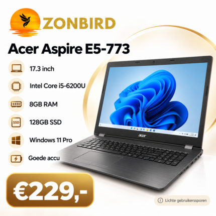 Acer Aspire E5-773 17.3 inch Laptop – Intel Core i5-6200U – 8GB RAM – 128GB SSD