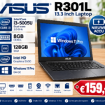 ASUS R301L 13.3 inch laptop met Intel Core i3-5005U, 8GB RAM, 128GB SSD en nieuwe accu