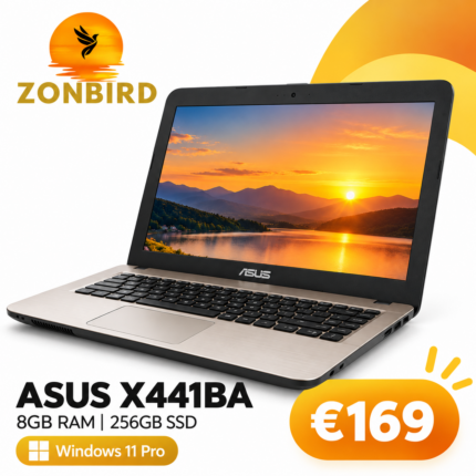 ASUS X441BA 14 inch laptop met AMD A9-9425, Radeon R5, 8GB RAM en 256GB SSD