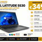 Dell Latitude 5530 15.6 inch laptop met Intel Core i5-1240P, 16GB RAM, 240GB SSD en verlicht toetsenbord.