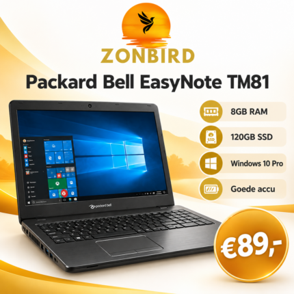 Packard Bell EasyNote TM81 15.6 inch laptop met 8GB RAM, 120GB SSD en ATI Radeon HD 4250